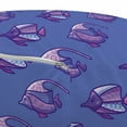 thumbnail image 3 of Nautical Pouf Cover with Zipper, Ocean Theme Swimming Fishes Pattern Underwater Life Marine Elements, Soft Decorative Fabric Unstuffed Case, 30" W X 17.3" L, Blue Violet Multicolor, by Ambesonne, 3 of 5