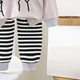 thumbnail image 4 of NOLDARES Infant Toddler Baby Boy Fall Winter Clothes 2pcs Graphic Print Long Sleeve Sweatshirt Tops and Stretch Pants Cute Baby Boy Outfit Clothing(Grey,5-6 Y), 4 of 5