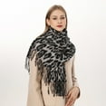 thumbnail image 2 of SUXIAN Winter Scarf for Women Plaid Printed Keep Warm with Tassels Long Wrap Grey_2# A, 2 of 4