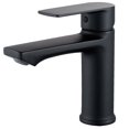 thumbnail image 1 of BELZ Grifo de Baño de una Sola Manija, Grifo de Fregadero de Baño, Grifo de Vanidad de Fregadero de Baño de un Orificio Montado en la Cubierta, Negro, 1 of 7