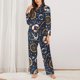 thumbnail image 2 of Balery Nautical Conjunto de Pijama con Estampado para Mujer, Conjunto de Dos Piezas con Manga Larga, Ropa de Dormir Suave con Bolsillos, Pijamas Cómodos-Small, 2 of 7