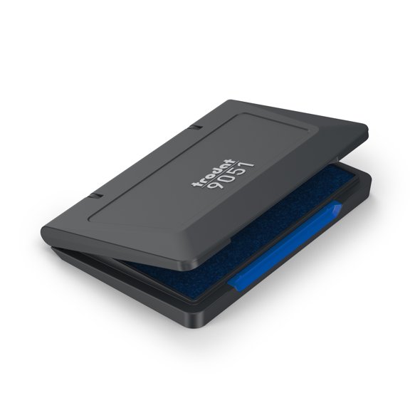 Trodat Ink Business Stamp Pad, Blue 2" x 3.5" (Trodat 9051 Blue Stamp Pad)