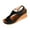 Black, variant on Orthopedic Platform Wedge Sandals for Women Summer Dressy,Open Toe Slip On Espadrilles Casual Boho Flat Ankle Strap Sandals with Arch Support Comfortable Beach Shoes