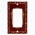 thumbnail image 5 of Metal Light Switch Plate Cover Elegant Gold Candle Frame Starry Moon Maroon FRA034, 5 of 13