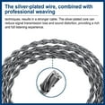 thumbnail image 4 of Cable de Auriculares, Cable de Auriculares de Cobre PLETADO CONCHUFE DE 3.5 MM 47.24 PULGADAS DE LONGITUD Y JUEGO PARA EL HOGAR, 4 of 7