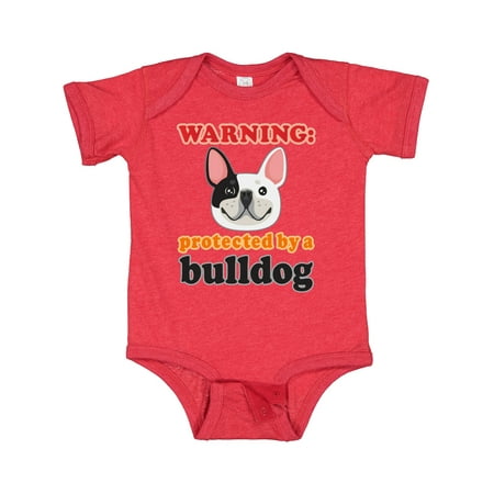 

Inktastic Protected by a Bulldog Gift Baby Boy or Baby Girl Bodysuit