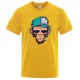 thumbnail image 3 of Camisetas de algodón con dibujos de monos fumadores, camisetas de manga corta con personalidad para hombre, camisetas holgadas de gran tamaño, ropa suave y transpirable, 3 of 5