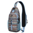 thumbnail image 1 of Geometric Sketch Style Sling Backpack, Vintage Minimalist Crossbody Daypack with Adjustable Shoulder Strap, 1 of 5