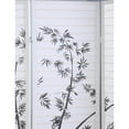 thumbnail image 4 of Roundhill Furniture Bamboo Print 4-Panel Framed Room Screen/Divider Black, 4 of 5