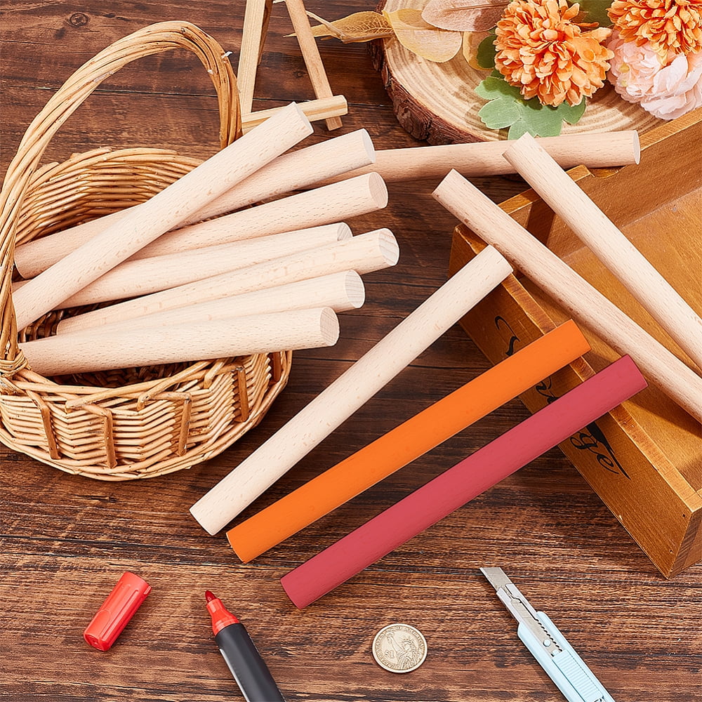 Wood Craft Sticks Column Bisque 20x1.8cm DIY