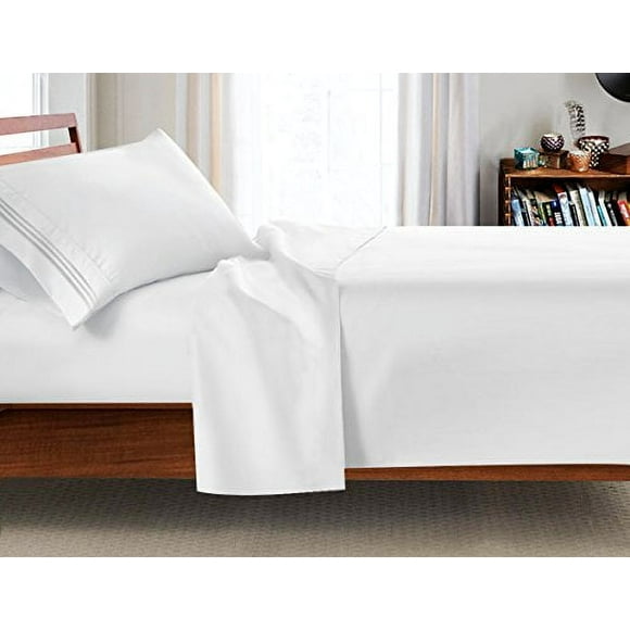 College Dorm Room 3Pc Bed Sheet Set, Twin-Extra Long Size 39"x 80" - Hypoallergenic Brushed Microfiber Sheets. By Clara Clark
