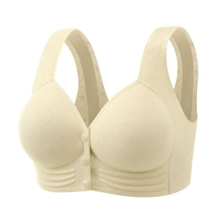 Up to 60% off Wireless Bra  Woman s Comfortable Lace Breathable Bra Underwear No Rims(Beige 40)