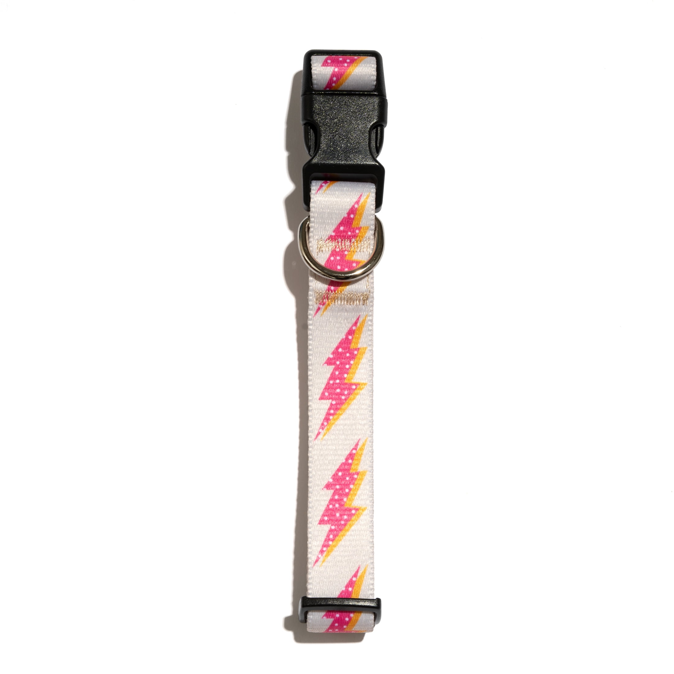 Vibrant Life Dog Collars, Lightning Bolt Fashion Pet Collar, Pink, Medium