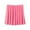 Hot Pink, variant on hoksml Girls' Pleated Skirt Solid Color Button Zippers School Uniform Skirts Fashion College Style A-line Skorts