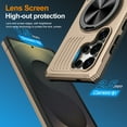 thumbnail image 6 of Allytechgroup Rugged Case for Samsung Galaxy S25 Ultra, [Compatible with Magsafe] Ring Grip Stand Magnetic Cover Compatible with Car Mount Shock-Resistant Bumper Phone Case for Women Men,Gold, 6 of 7