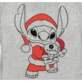 thumbnail image 2 of Women's Lilo & Stitch Scrump and Santa Graphic Tee Athletic Heather Medium, 2 of 4