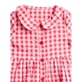 thumbnail image 3 of Wonder Nation Toddler Girls Cotton Seersucker Gingham Tiered Dress, Sizes 12M-5T, 3 of 3