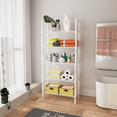 thumbnail image 5 of FUTASSI Metal Storage Rack, 5-Tier Adjustable Heavy Duty Shelving Unit, 400 lbs Capacity 21.2"W×9.4"D×59.2"H for Kitchen Garage Bathroom, White, 5 of 8