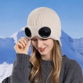 thumbnail image 2 of Riforla Winter Warm Daily Fashionable Elastic Casual Slouchy Hat Suitable for Man and Woman Bomber Hats White, 2 of 8
