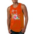 thumbnail image 1 of Wild Bobby, Cute Hearts and Flowers Blessed, Inspirational/Christian, Men Graphic Tank Top, Orange, 3XL, 1 of 3