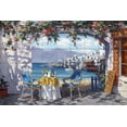 thumbnail image 1 of Tile Mural Kitchen Backsplash - Meeting in Mykonos - by Sam Park/Soho Editions, 1 of 1