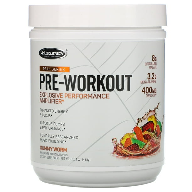 Muscletech Peak Series Pre Workout Gummy Worm 15 34 Oz 435 G Walmart Com