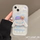 thumbnail image 1 of Stereoscopic Cinnamon Melody Noctilucent Air Cushion Camera Protect Phone Case Compatible For iPhone 14 14Plus 13 12 11 Pro Max Full Coverage Shockproof Soft Cover Gao Jiahui unisex, 1 of 2