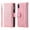 Rosegold, variant on Dteck Crossbody Wallet Case for iPhone X with Card Slot Holder, PU Leather Zip Pocket Folio Purse Flip Case Magnetic Closure Handbag with Detachable Lanyard Strap for iPhone XS/X,Purple