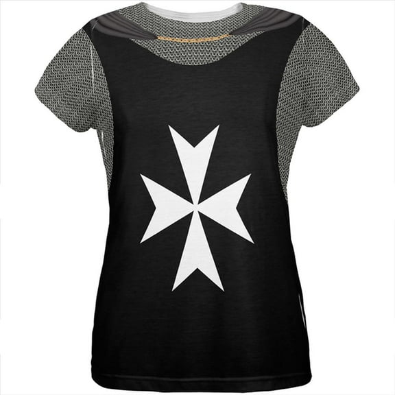 Halloween Knights Hospitaller Armor Costume All Over Womens T Shirt Multi MD