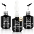 thumbnail image 1 of Set de Esmaltes de Gel Beetles Blanco Lechoso: Top Coat y Base Coat 15ml, 1 of 8