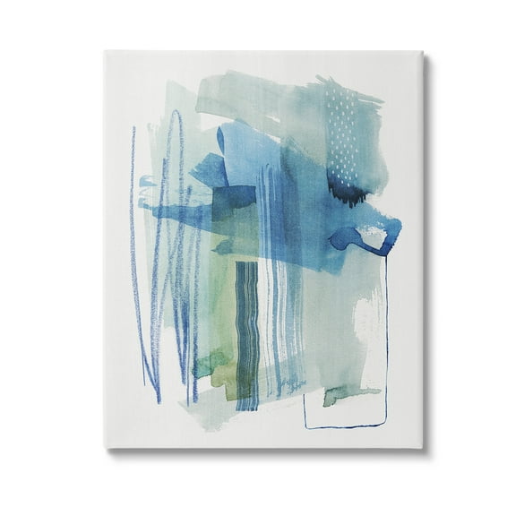 Stupell Industries Chaotic Nautical Abstraction Abstract Painting Gallery Wrapped Canvas Art Print Wall Art, 16 x 20