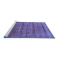 thumbnail image 2 of Ahgly Company Machine Washable Indoor Square Solid Blue Modern Area Rugs, 3' Square, 2 of 4