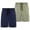Navy blue + Light Green, variant on BIG ELEPHANT 2 PCS Boys' Athletic Shorts with Pockets and Adjustable Drawstring. Sizes Range from XS to XXXL