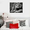 thumbnail image 4 of JRXY Lion and Lioness Canvas Wall Art Black and White Lion Poster Wild Animal Art Lion Wall Pictures African Lion Canvas Wall Art Modern Animal Pictures for Living Room Bedroom Office  20x16in, 4 of 4