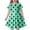 1367Mint Green2700, variant on Rggeeun Toddler Children Fashion Polka Dot Print Slim Short Sleeved Dress Stylish Casual O-Neck Sundress