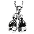 thumbnail image 3 of Un par de guantes de boxeo, collar de acero inoxidable para hombre, colgante con cadena de 60 cm. Xemadio LKX-0953-2, 3 of 9