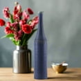 thumbnail image 3 of Nora Navy Ceramic Drip Rim Vases, 3 of 4