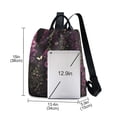 thumbnail image 3 of FORMRS Women's Travel Backpack Purse Anti-Theft Hidden Pockets Casual Shoulder Bag, Dark Purple Floral Pattern, 3 of 7