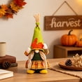 thumbnail image 5 of Chmadoxn 12.6" Fall Scarecrow Gnome Plush Decor, Thanksgiving Maple Leaf Faceless Doll Figurine, 2-in-1 Tabletop & Hanging Ornament for Autumn Harvest Tiered Tray Home Decor, 5 of 9