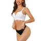 thumbnail image 4 of INSPIRAR CHIC Paquetes de Mujeres G-String Braguitas Transpirables Hi-Cut Tanga L 2 Rojo Rosa/2 Burdeos/2 Negro, 4 of 4