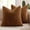 Bronze, variant on Faux Fur Sherpa Pillow Covers 20x20 Camel – Set of 2 Soft Fuzzy Accent Throw Pillowcases for Couch, Sofa, Bed