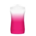thumbnail image 4 of SZJXBUY Womens Summer Cardigan Lightweight Plus Size Color Block Open Front Casual Sleeveless Cardigans Dressy Gradient Loose Oversized Vests with Pockets Hot Pink,XXL, 4 of 5