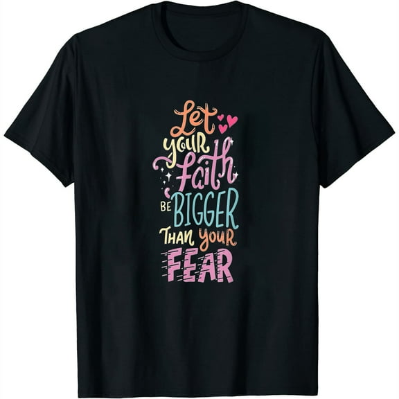 Womens Christian Bible Religious Quote Vers Faith Motivation T-Shirt Black Small