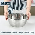 thumbnail image 2 of GROWTH TANK Passoire de Cuisine en Acier Inoxydable pour Haricots Carottes 26cm, 2 of 9