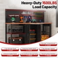 thumbnail image 5 of YODOLLA 60’’ Heavy Duty Workbench with Garage Storage System, 2000LBS Capacity Tool Organizer with Hooks & Charging Station, 5 of 10