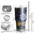 thumbnail image 6 of 30oz Pioneer Flower Tumblers Stainless Steel Tumbler with Lid and Straw,Vacuum Insulated Double Wall Travel Tumbler Cups Mug with Cleaning Brush for Coffee,Tea, 6 of 7