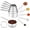 Stainless Steel-Silver, variant on ICE Stainless Steel Measuring Cups and Spoons Set of 10 Piece, Nesting Metal Measuring Cups Set with Soft Touch Silicone Handles for Dry and Liquid Ingredients, Cooking & Baking