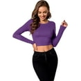 thumbnail image 2 of HAHDAXIA Crop Tops for Women Ribbed Women Tops Summer Tops Basic Stretchy Lightweight Button-Down Tops Button-Down Shirts, 2 of 6