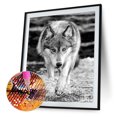 thumbnail image 2 of DIY diamante pintura Lobo Animal completo redondo taladro mosaico arte decoración del hogar imagen FLhrweasw Nuevo, 2 of 9