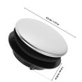 thumbnail image 2 of SKISUNO 2Pcs Countertop Hole Cover ABS Silver Round Universal Fit For Kitchen Use And Bathroom Use, 2 of 6